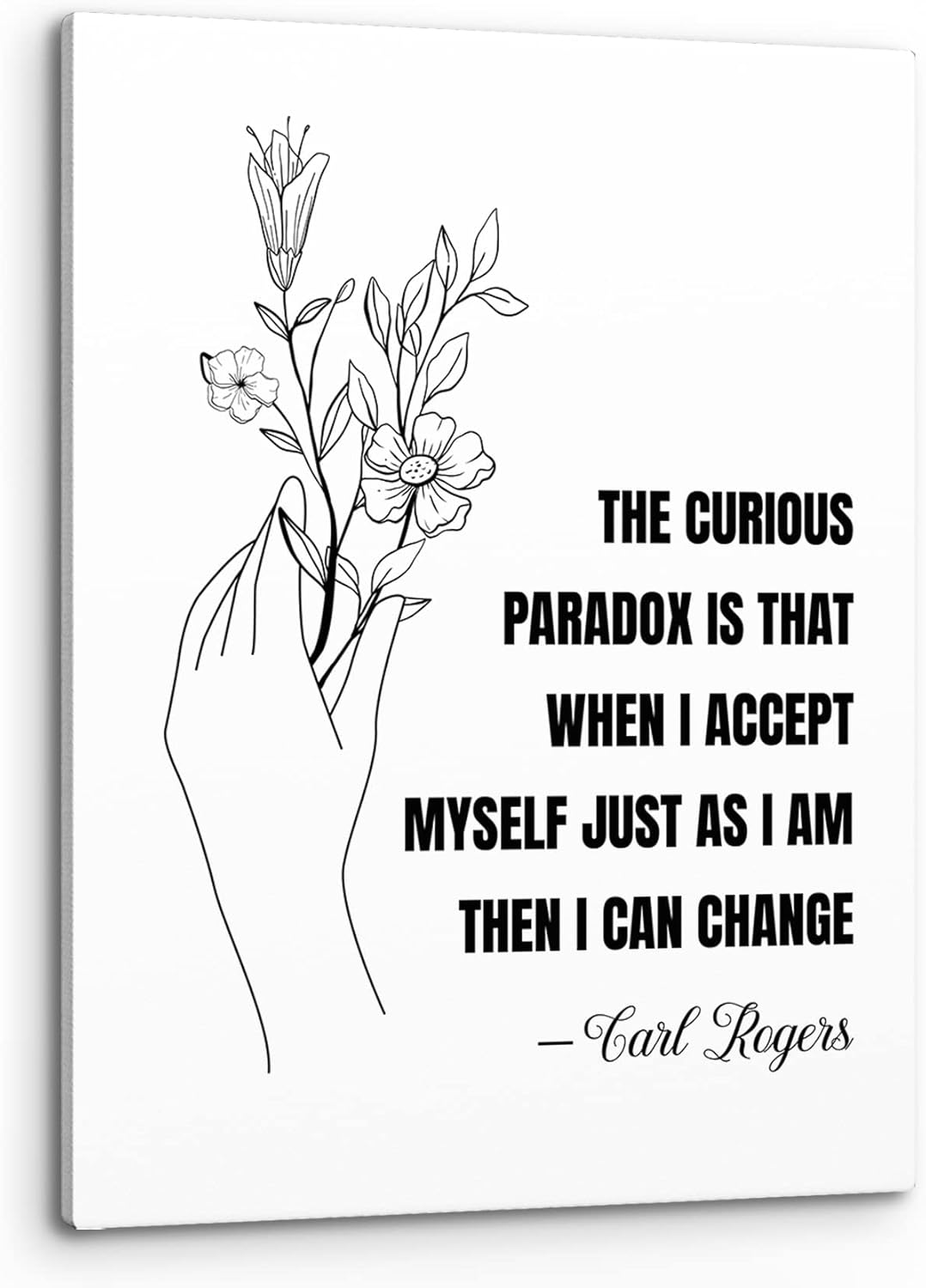 PHAMTE Mental Health Quote Wall Art,Inspirational Quote Therapy Psychotherapy Print Framed Canvas Painting Artwork For Social Worker Therapist Counseling Office Hospital Decor(11x14 Inch)