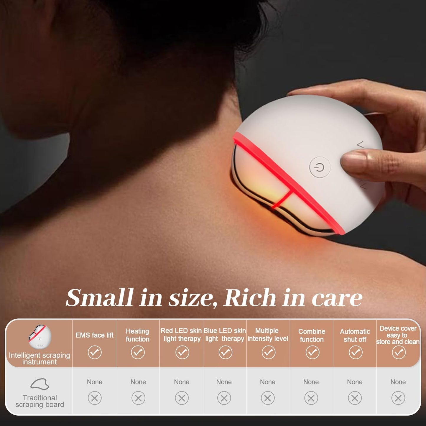 LED Gua Sha Facial Tool with Heat and Microcurrent, Skin Toning Device, Skin Light Therapy Anti-Aging/Anti-Wrinkles,face Lift, Eye/face Puffiness, Skin Firm