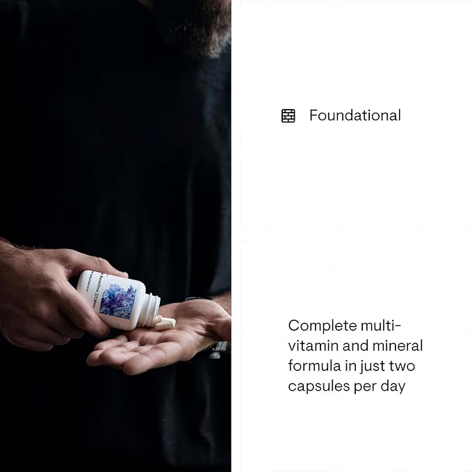 Comprehensive Daily Multivitamin, Basic Nutrientswith Optimal Bioavailability Mineral and Vitamin Formula, Gluten, Dairy and Soy-Free - 60 Capsules, 2/Day