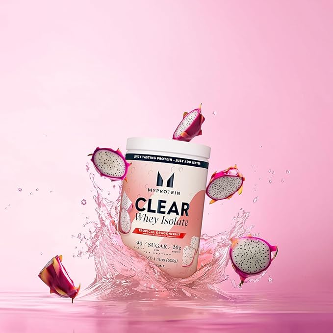 Myprotein Clear Whey Protein Powder Bundle – Lemonade & Dragonfruit Flavors – Fruity, Fast-Digesting Whey Isolate – Post Workout Recovery Drink – Low Sugar, High Protein