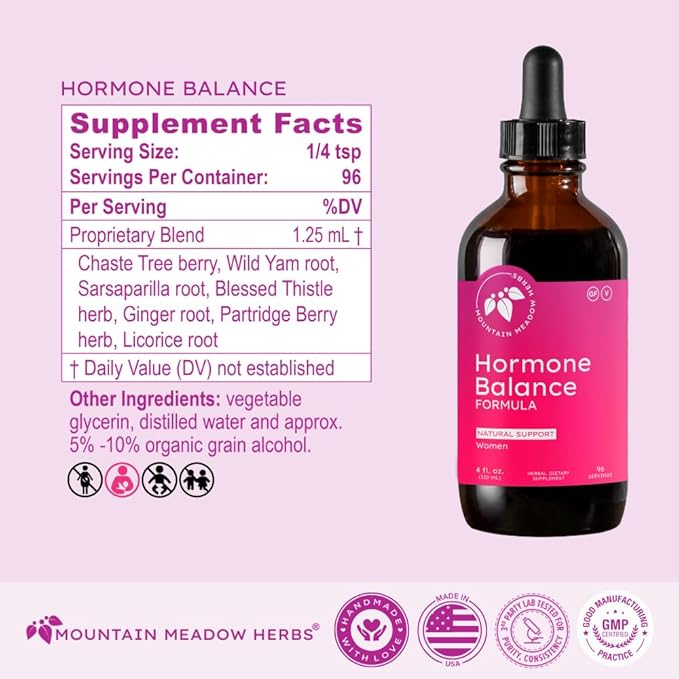 Mountain Meadow Herbs Womens Hormone Balance Supplement | Revitalize Your Well-Being - Natural Support for Women's Health & Vitality | 4oz