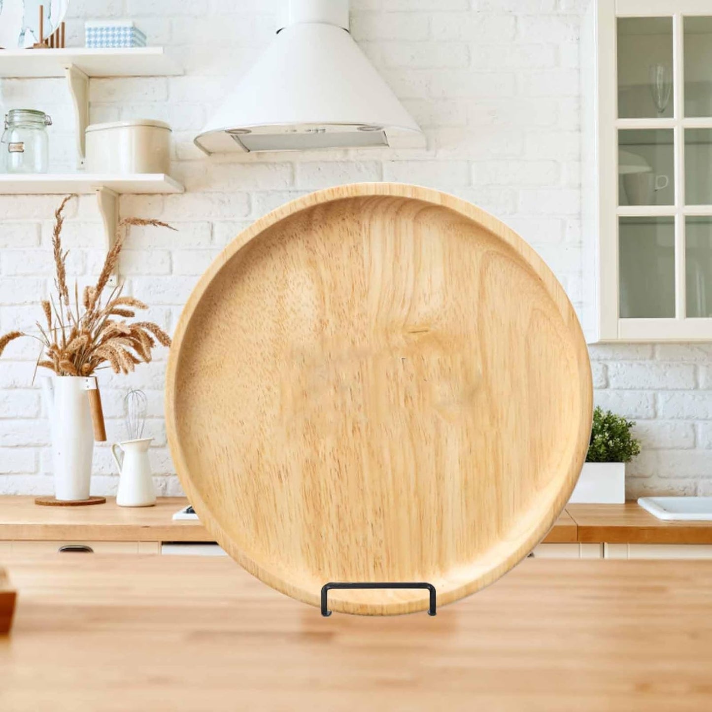 Decolore 4 Pack 10 Inch Large Display Stands Square Plate Holder Display Stand Black Frame Stand Tabletop Easel Stand for Picture, Decorative Plate, Photo Easel and Artistic Work