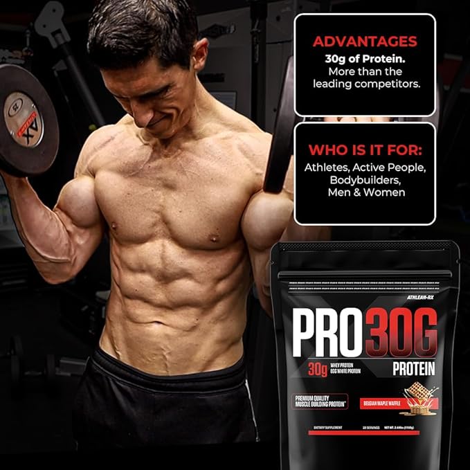 ATHLEAN-X PRO-30G, Premium Whey Protein Isolate Powder, Cookies and Cream, Gluten-Free, Low Sugar, 30g of High Protein Powder for Muscle Recovery & Growth