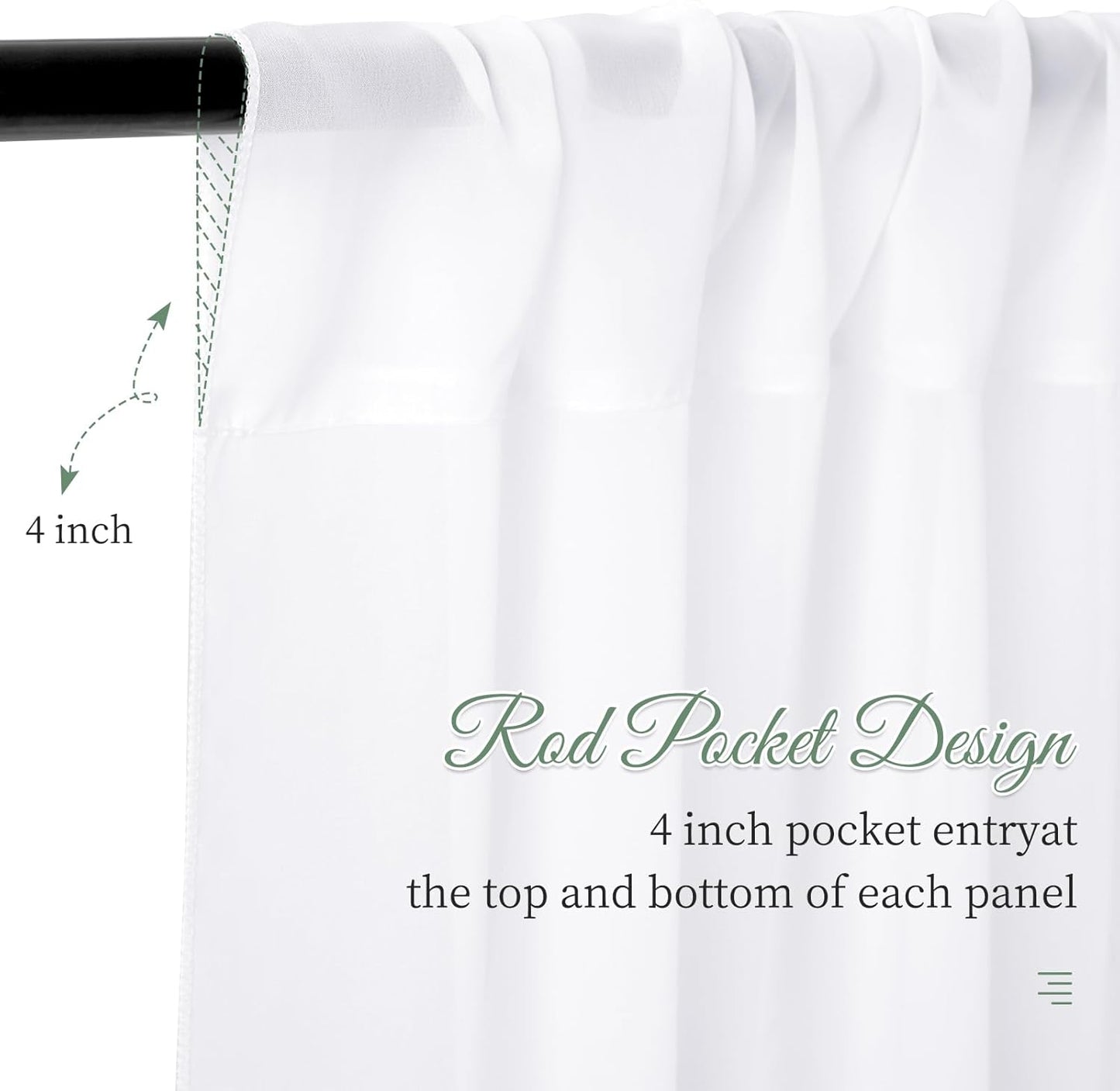 8 Panels White Wedding Ceiling Drapes 5ftx10ft Ceiling Drapes Chiffon Fabric Arch Draping Sheer Curtains Soft Drapery Draping Wedding Ceiling Decorations for Party Ceremony Stage Swag