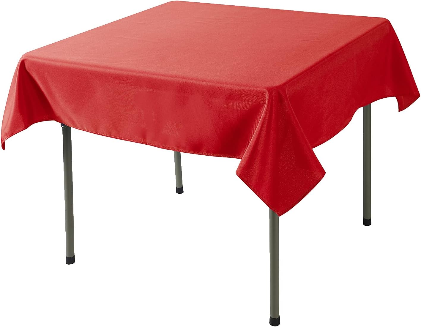Cupuamon Square Tablecloth 52x52 inch Washable Polyester Fabric Table Cloth for Wedding Party Dining Banquet Decoration（52x52,Red）