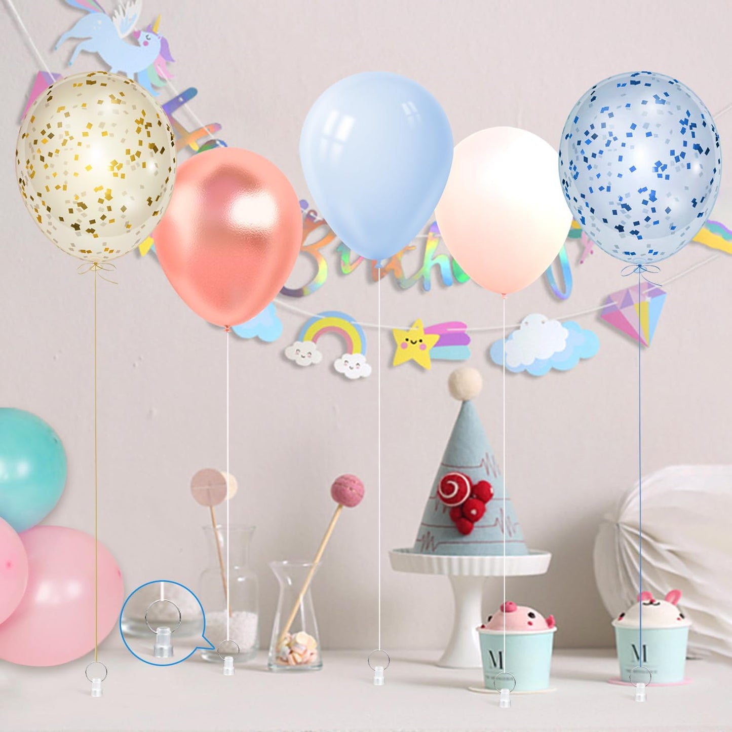 24PCS Balloon Weights Metallic Table Centerpiece Holders For Helium Balloon Accessories Small White Pendant For Birthday Wedding Chrismas Party (Round)