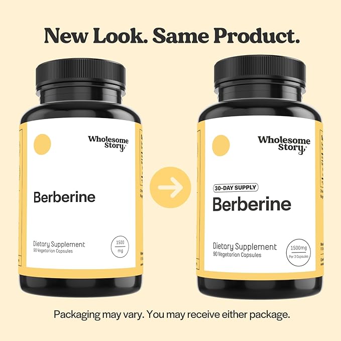 Berberine Supplement 1500mg | Berberine 500mg Per Capsule | 97% Standardized Purity | Supports Metabolic Profiles & Hormonal Balance | 90 Berberine HCL Capsules | Berberine Supplements 30-Day Supply