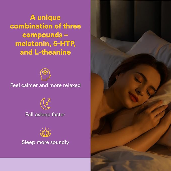 Natural Factors Stress-Relax Tranquil Sleep Extra Strength, with Suntheanine L-Theanine, 5-HTP, Melatonin, 60 Tablets