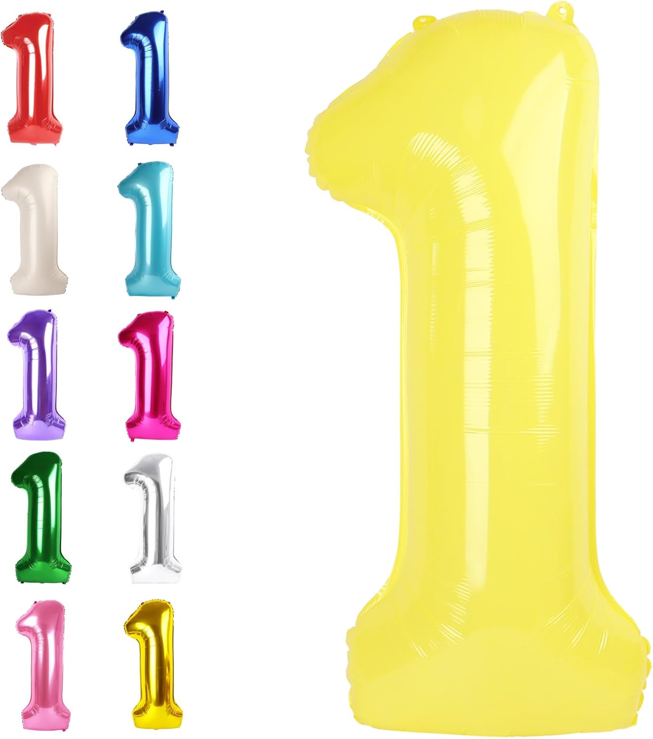 Number Balloon 1 Yellow Macaron