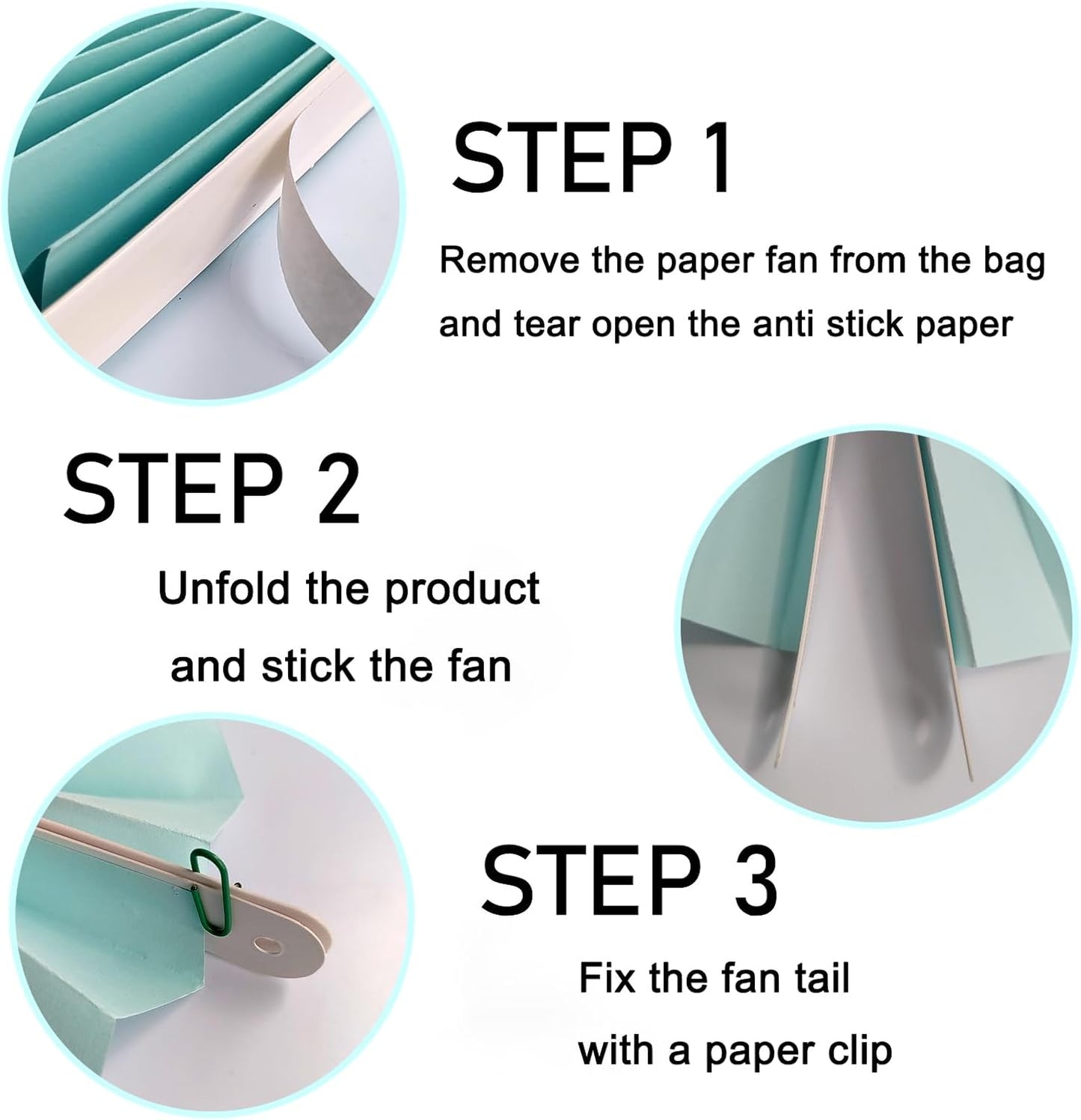 Blue Graduation Party Decor,Baby Blue Party Decorations,Christmas Baby Shower Decorations,Under The Sea Decorations,Blue Bachelorette Party 12in Hanging Paper Fans 30 Color DIY Set (Light Blue)