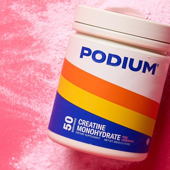 Podium Nutrition, Solos | Creatine Monohydrate, 50 Servings, Pink Lemonade, Boost Athletic Performance