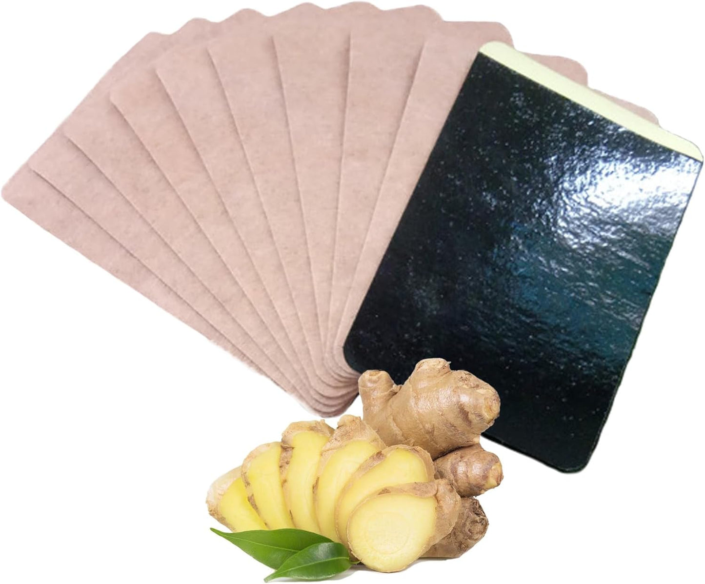 100 Pcs Ginger Patches Herbal Ginger Foot Pads Lymphatic Drainage Patches