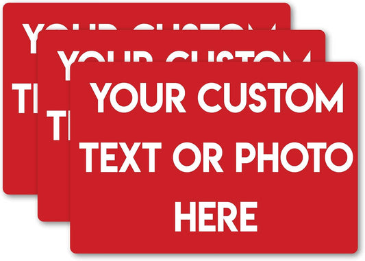 Design Your Own Custom Weatherproof Decal Text Sticker for Tumbler Cup, Laptop, RV, Cars, Trucks, Phones, Boats, Helmets, ATV, Bottles, and Vehicles (3 Pack) (4"x6" Rectangle)