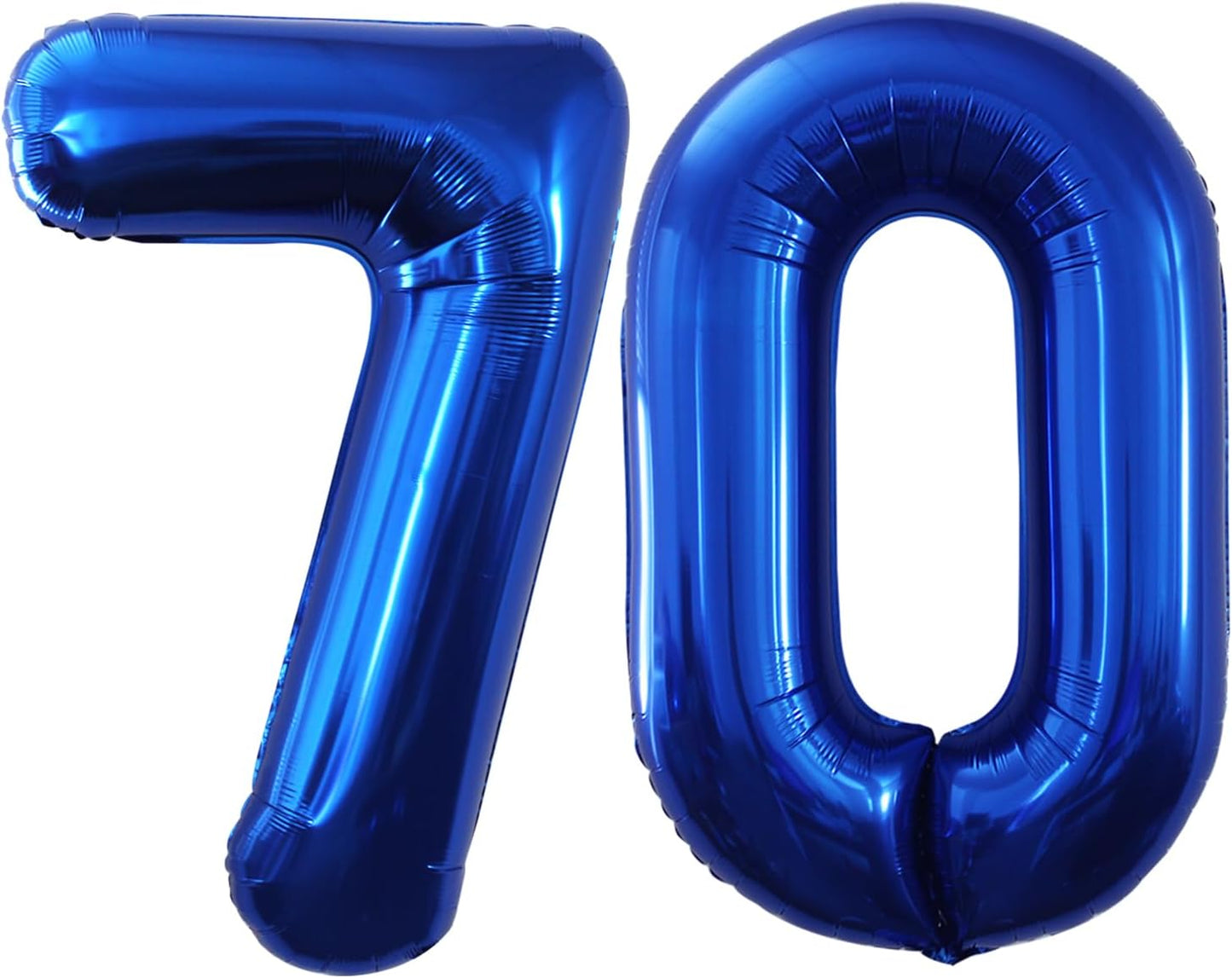 GOER Number 70 Balloons for 70th Birthday Party Decorations,42 Inch Jumbo Foil Helium Balloons for 70th Anniversary (Blue)