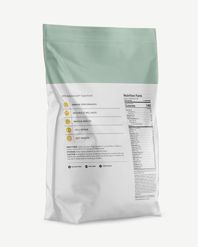 BIG BOLD HEALTH HTB Rejuvenate Superfood Advanced Protein Shake Mix- Superfood Protein Powder, Plant-Based Protein Shake for Immune Rejuvenation, Vanilla Flavor
