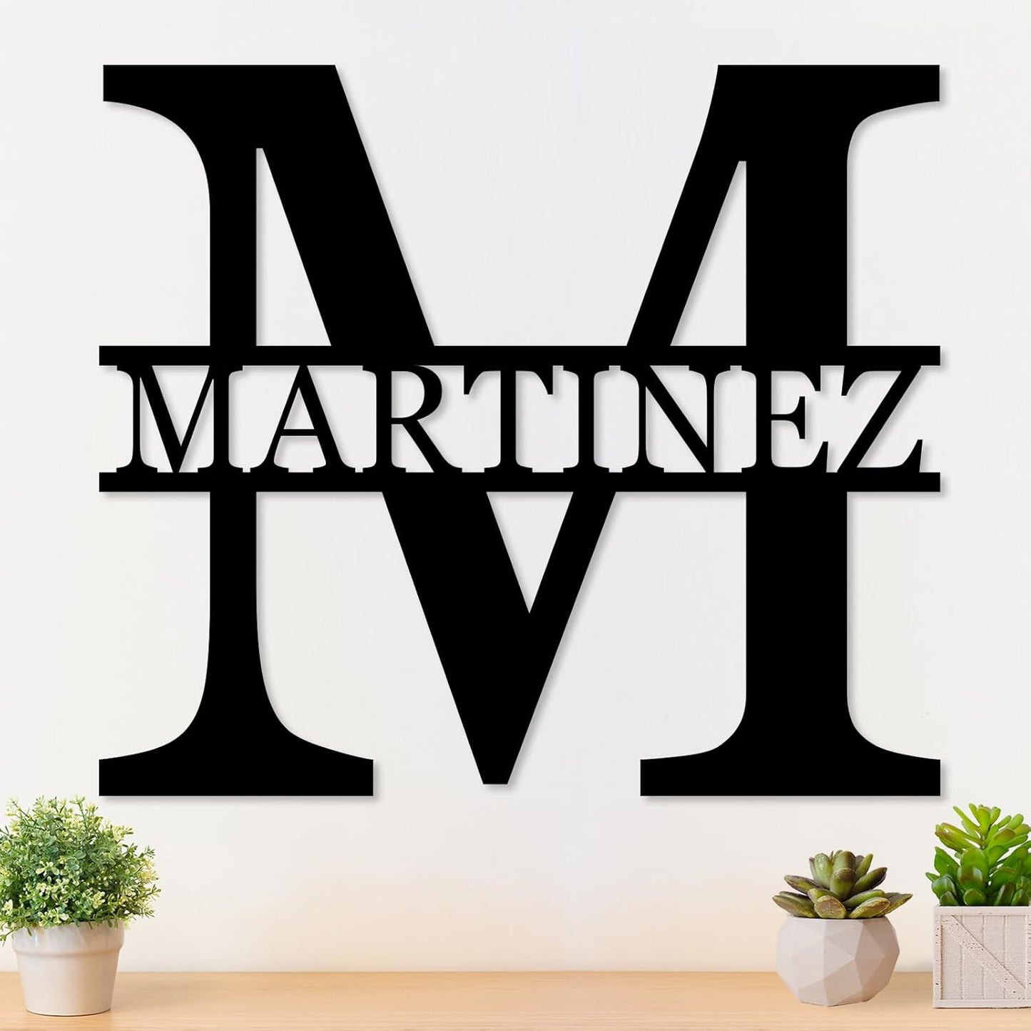 Personalized Metal Name Signs, Last Name Signs for Home, Custom Split Letter Names Sign, Initial Letter Wall Decor, Large Wall Decor, Anniversaries Wedding Present