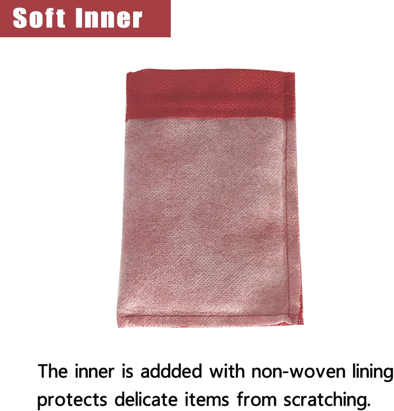 20pcs Burlap Gift Bags 3.9 x 5.5, Red Linen Drawstring Bags, Christmas Wedding Party Favor Bags Jewelry Candy Pouches