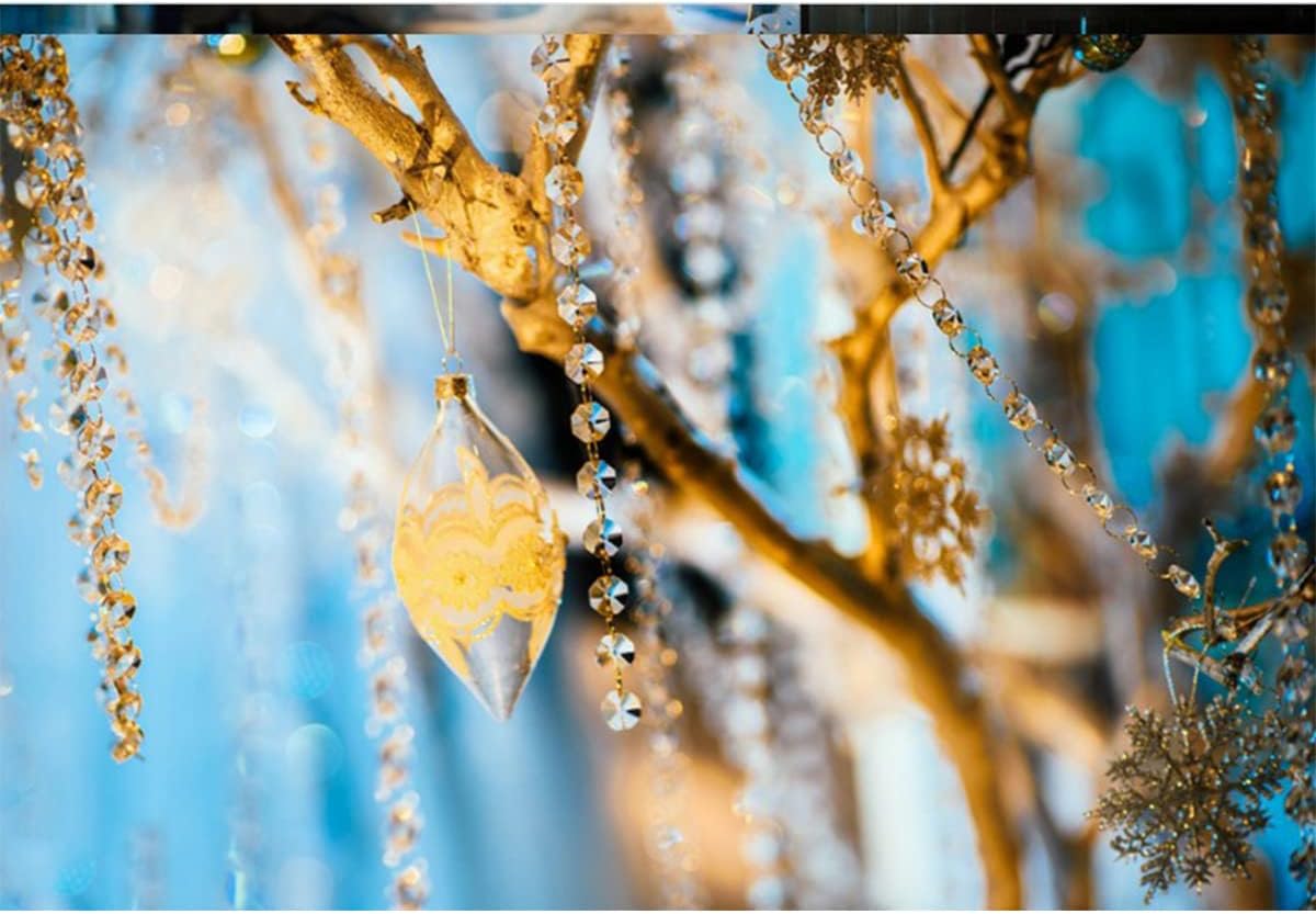 16 Feet Crystal Acrylic Gems Bead Garland Strands Manzanita Crystals Tree Garlands Christmas Decoration