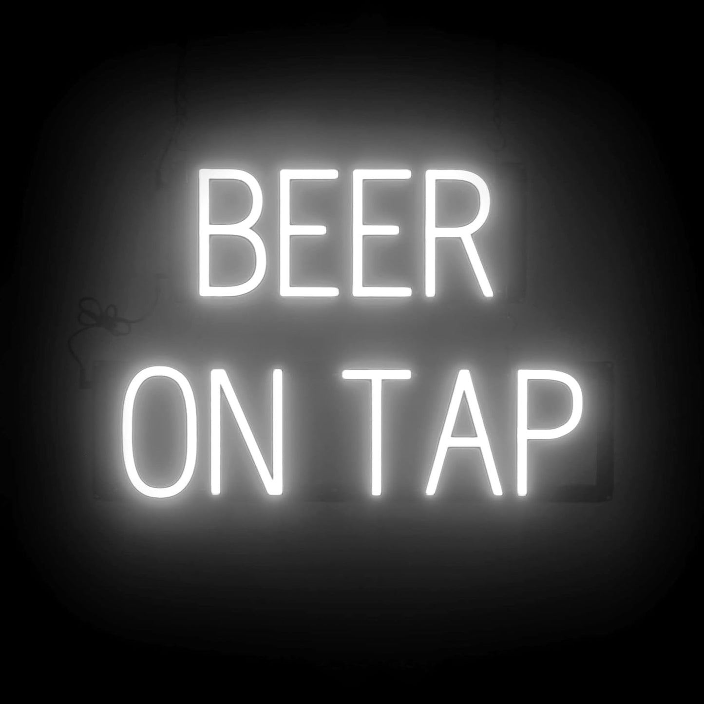 SpellBrite BEER ON TAP Sign | Beer-Related Sign with Neon Look, White LED Light Source | 23.0" x 15.0"