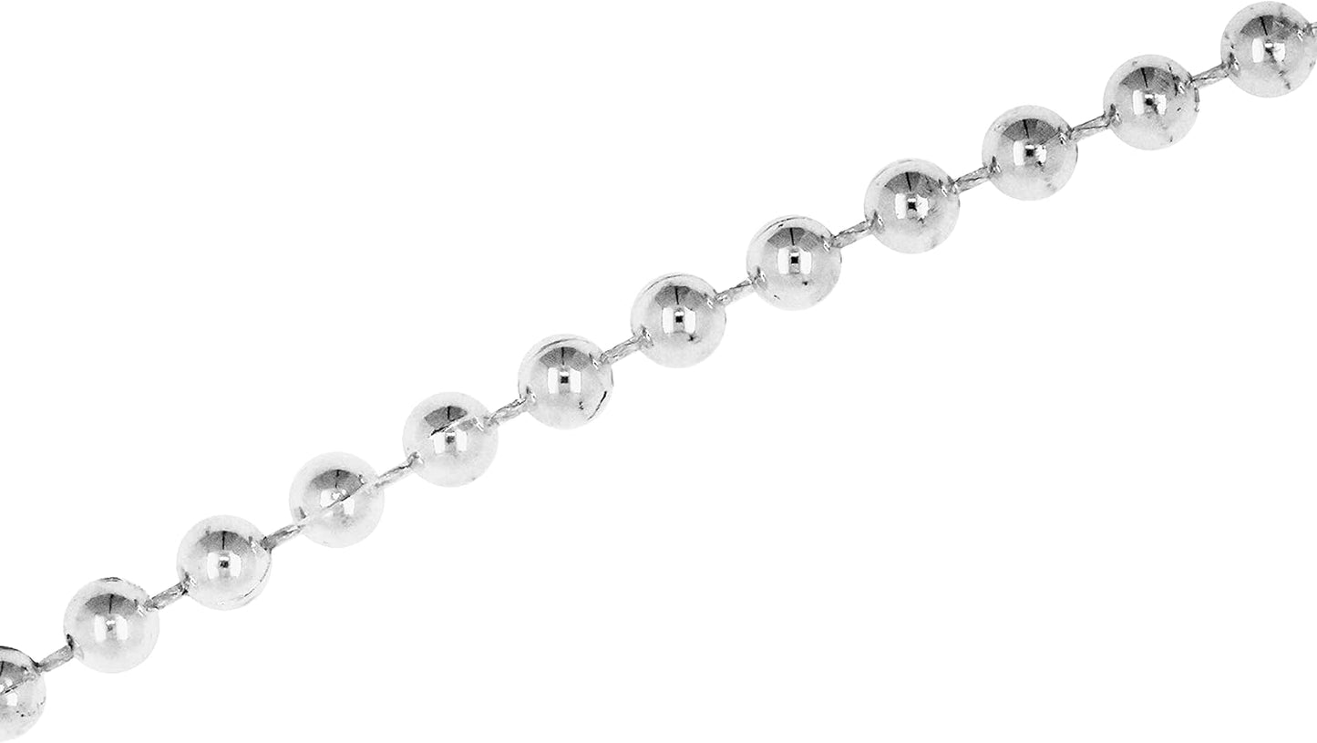 Mandala Crafts 10mm Faux Metallic Silver Pearl Beads Roll - 11 Yards Strand of Fake Pearls Chain Garlands Spool String for Christmas Tree, Wedding, Party, Vases, DIY Decoration