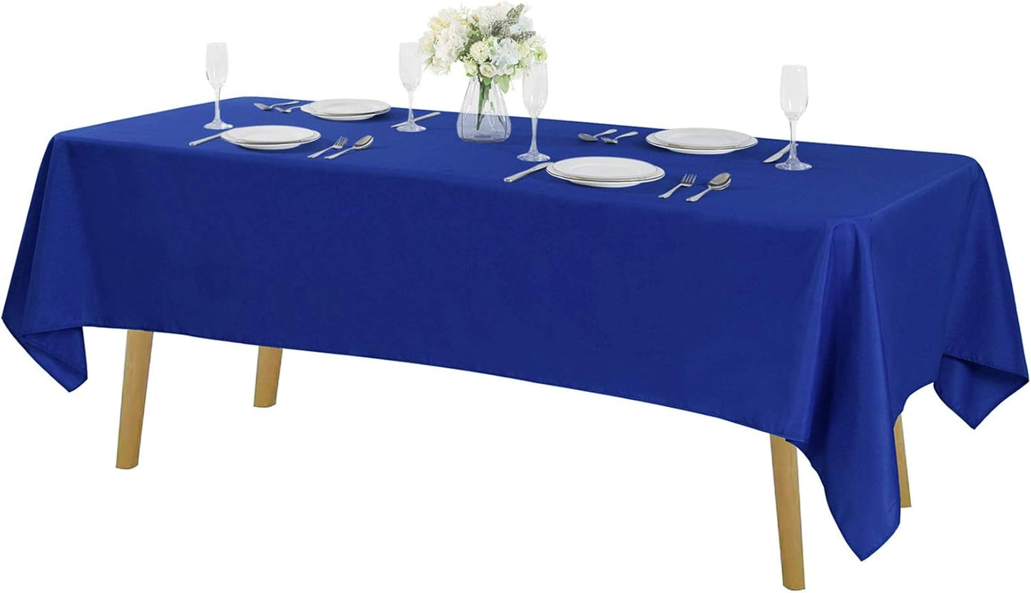 Rectangle Tablecloth 60x102 inch Washable Polyester Fabric Table Cloth for Wedding Party Dining Banquet Decoration（60x102, Royal Blue）