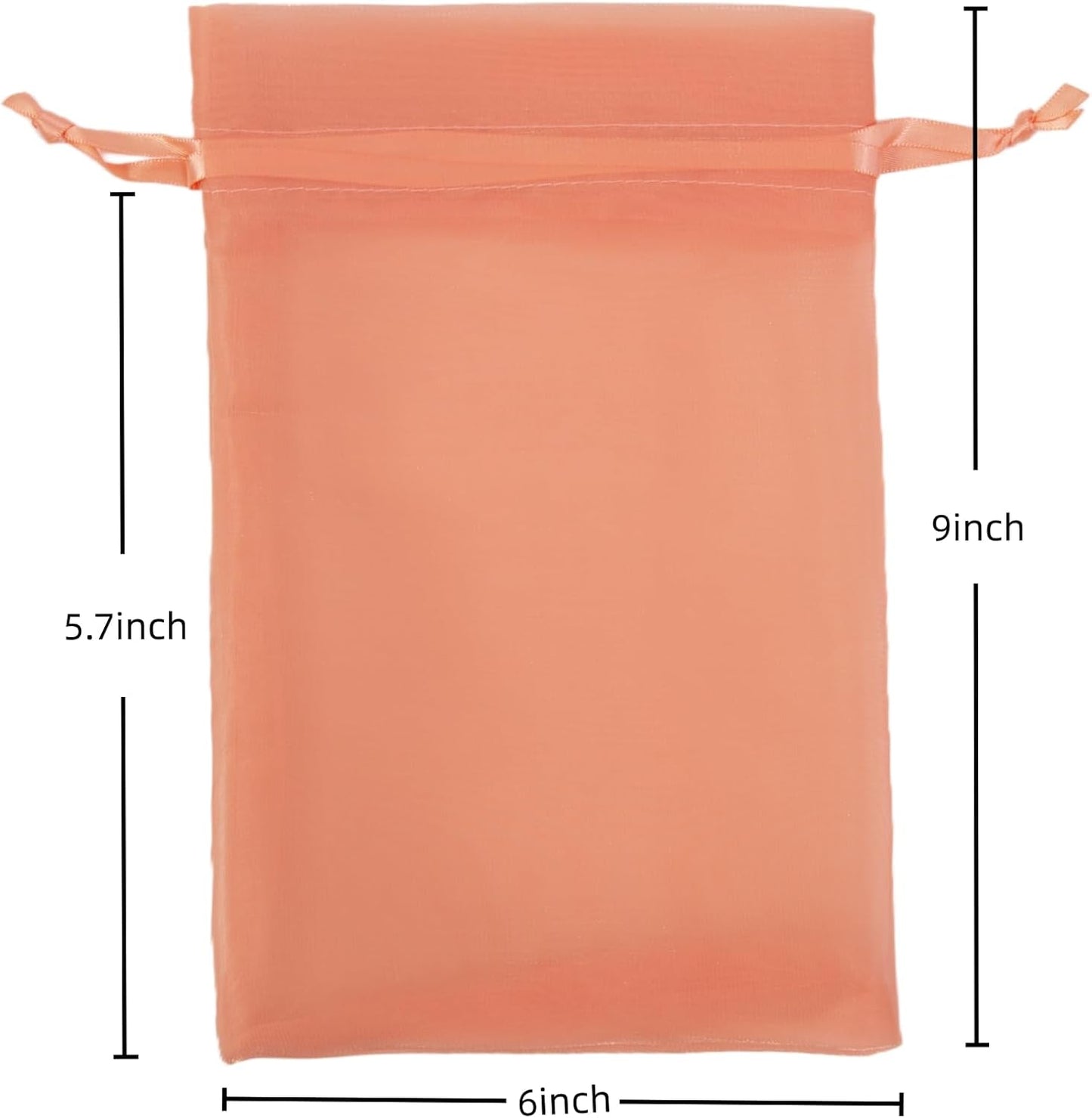 20 Pcs Orange Small Organza Bags 6X9 inch for Wedding Favors with Drawstring, Mini Mesh Gift Bags Jewelry Pouch for Candy Bridal Shower Party Favor Baby Shower Christmas
