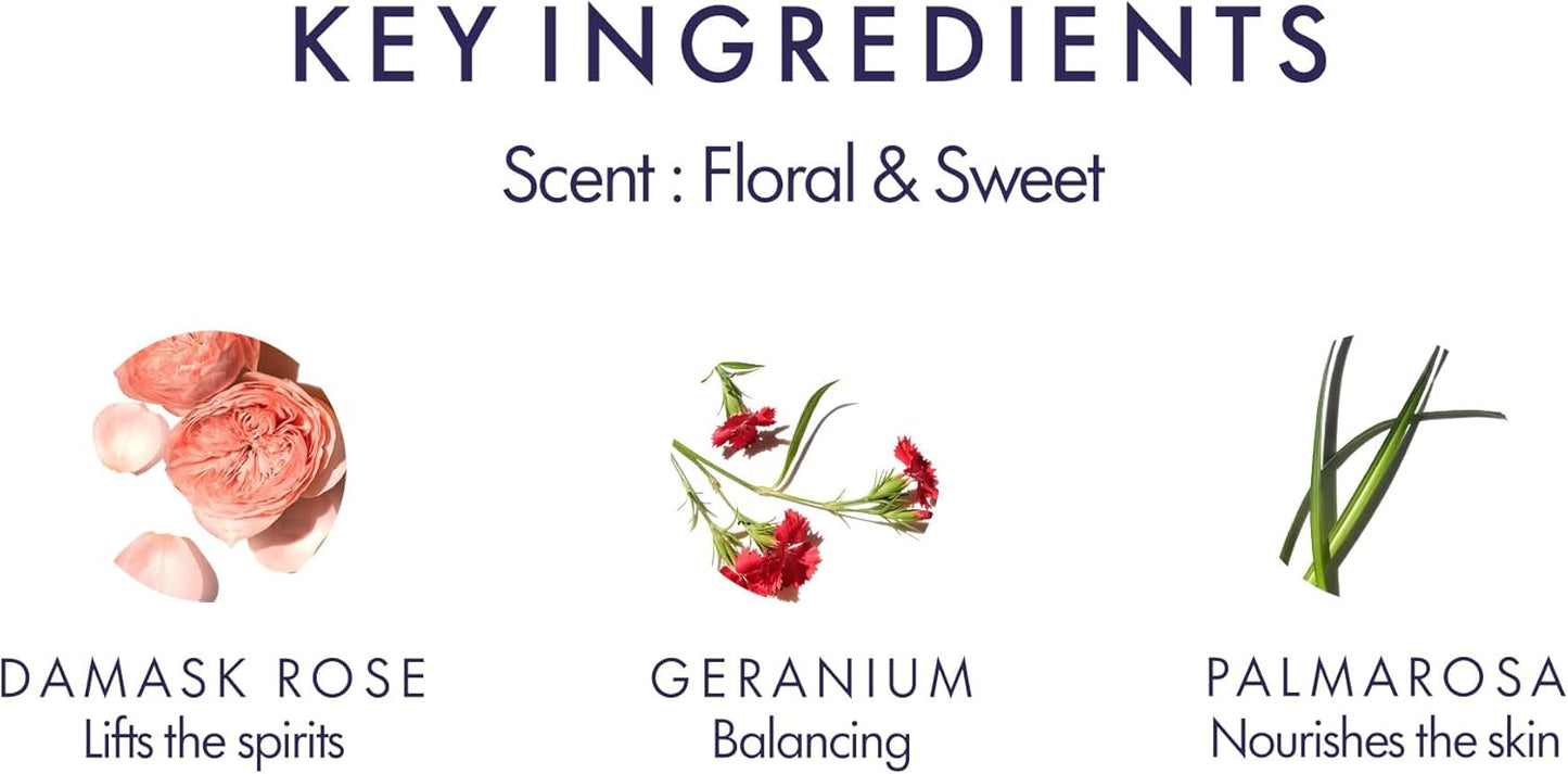 Aromatherapy Associates Rose Shower Oil. Soothing Blend of Rose, Geranium and Palmarosa Essential Oils to Cleanse, Nourish and Moisturize (8.45 fl oz)