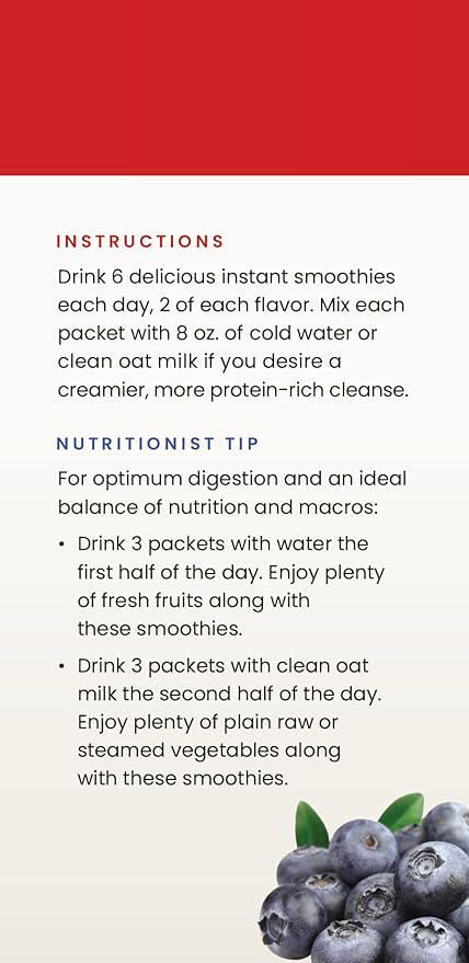 Raw Generation Instant Smoothie Detox Gut Cleanse | Shaker Bottle Included | Healthy Weight Management | 100% Raw Natural Juice | On-The-Go | 3-Day Juice Cleanse | 18 Superfood Drink Powder Packets