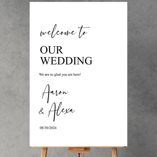 Welcome Sign Wedding, Customized Wedding Welcome Sign, Custom Wedding Welcome Sign