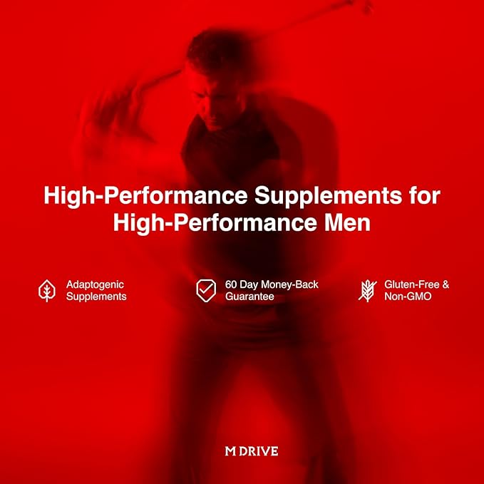 Mdrive Boost and Burn Testosterone Support Supplement and Fat Burner with Zinc, KSM-66 Ashwagandha, Advantra Z, 75 Capsules