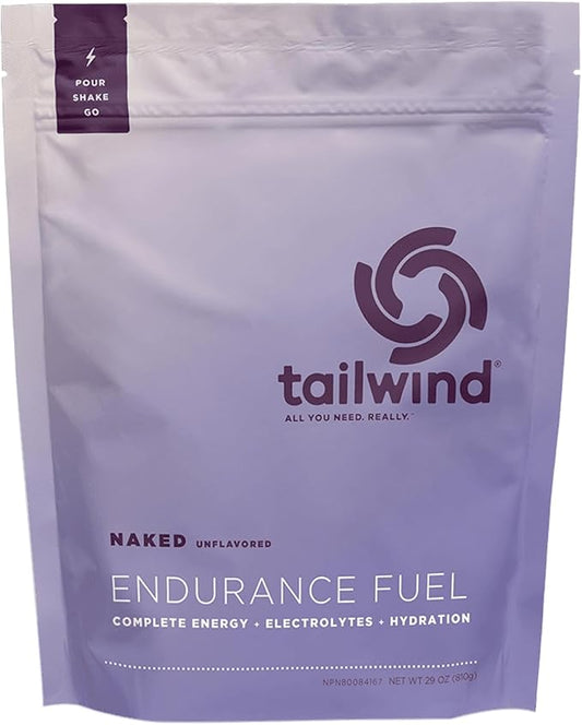 Tailwind Nutrition Endurance Fuel, Carbohydrate & Electrolyte Sports Drink Mix Powder, Gluten-Free, Vegan, Naked Unflavored, 30 Servings