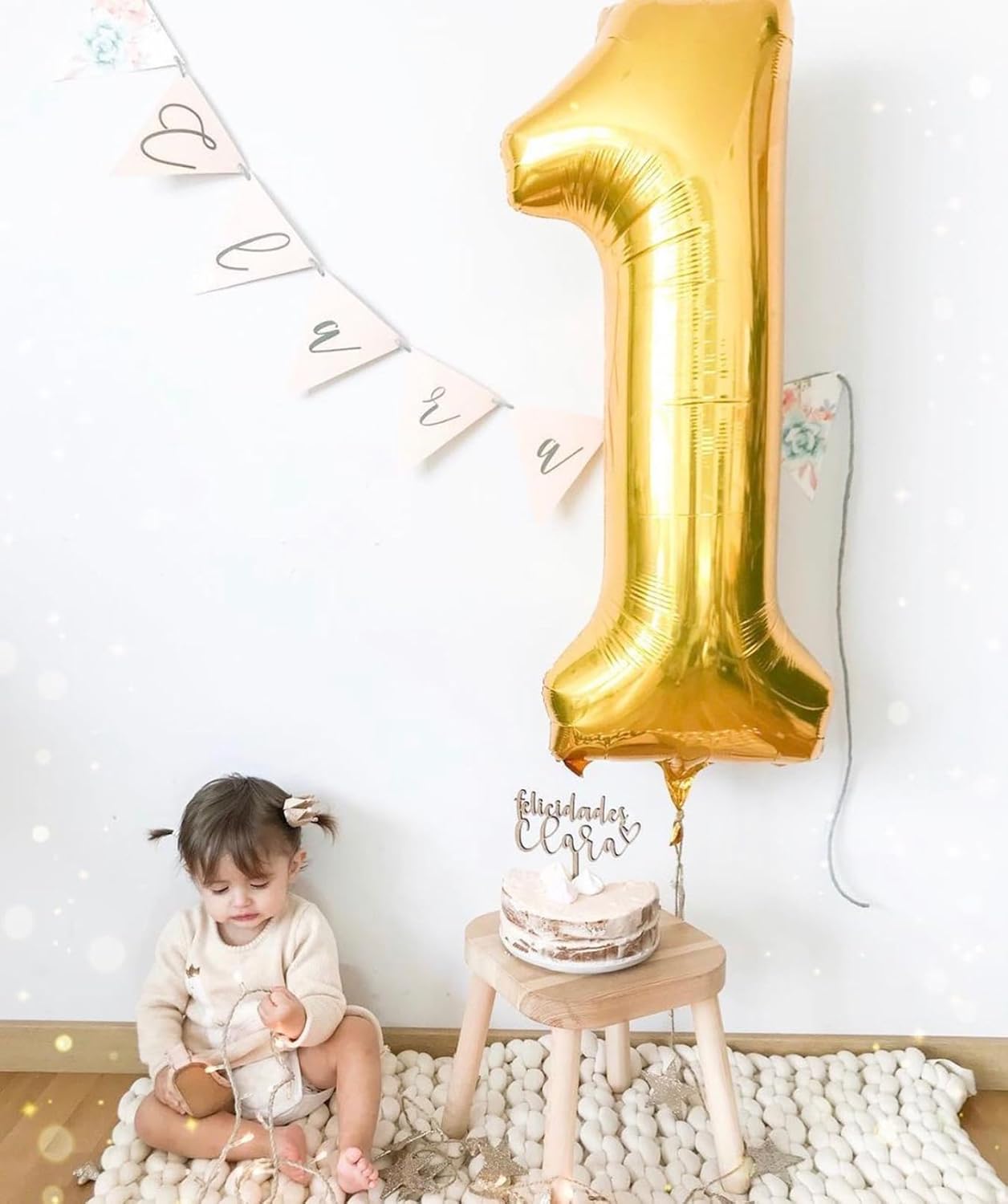 40 Inch Gold Number 1 balloon,Big Foil Mylar Balloon 1st 1 11 21 31 41 51 81 Party Wedding Birthday Bridal Baby Shower Graduation Anniversary Celebration Decoration