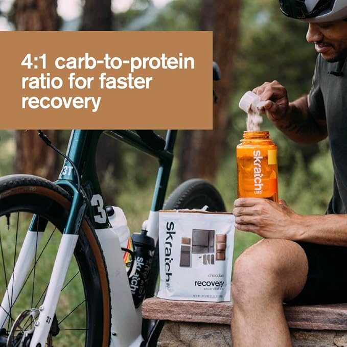 Skratch Labs Post Workout Recovery Drink Mix with Chocolate, (41.6 oz, 24 Servings) with Complete Milk Protein of Casein and Whey and Probiotics, Gluten Free, Kosher, Natural, Vegetarian