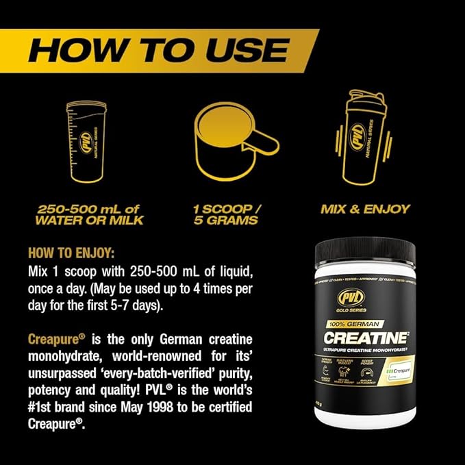 Creapure Creatine - 100% Pure German Creatine monohydrate Powder - 82 Servings - 410 g
