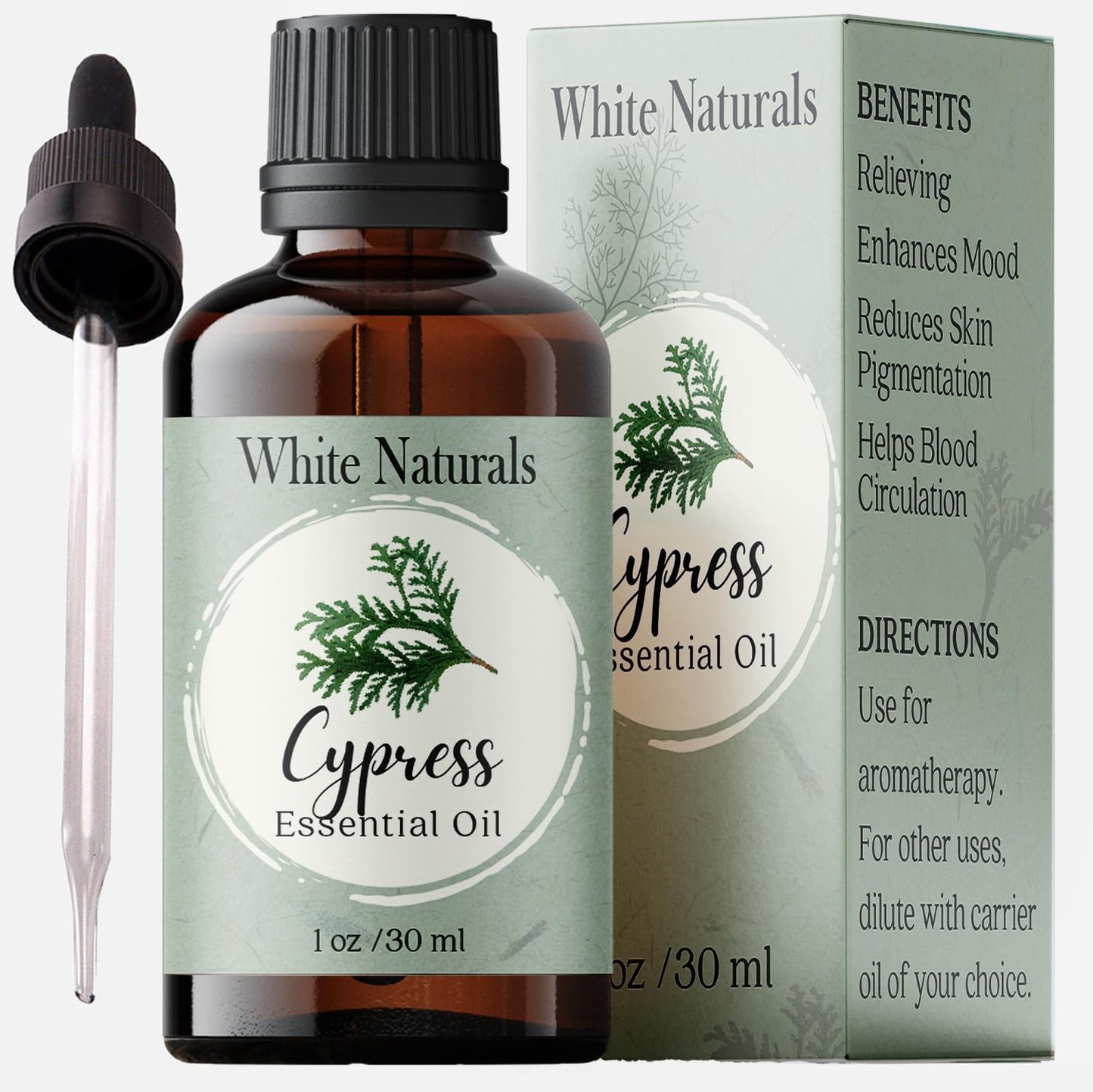 Cypress Essential Oil, 100% Pure & Natural Therapeutic Grade Essential Oil for Aromatherapy Diffusers, Undiluted for Healthy Skin & Hair Growth, Ideal for Bedroom, Living Room, Office 1oz