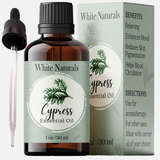 Cypress Essential Oil, 100% Pure & Natural Therapeutic Grade Essential Oil for Aromatherapy Diffusers, Undiluted for Healthy Skin & Hair Growth, Ideal for Bedroom, Living Room, Office 1oz