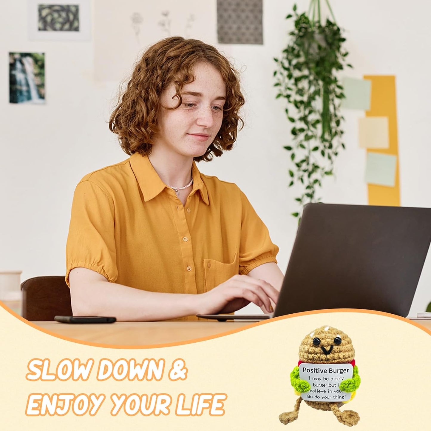 Birthday Gifts for Women Man-Emotional Cheer Support,Funny Handmade Hamburger Unique Cute Presents for Her Him Women Men Friend Coworker Family