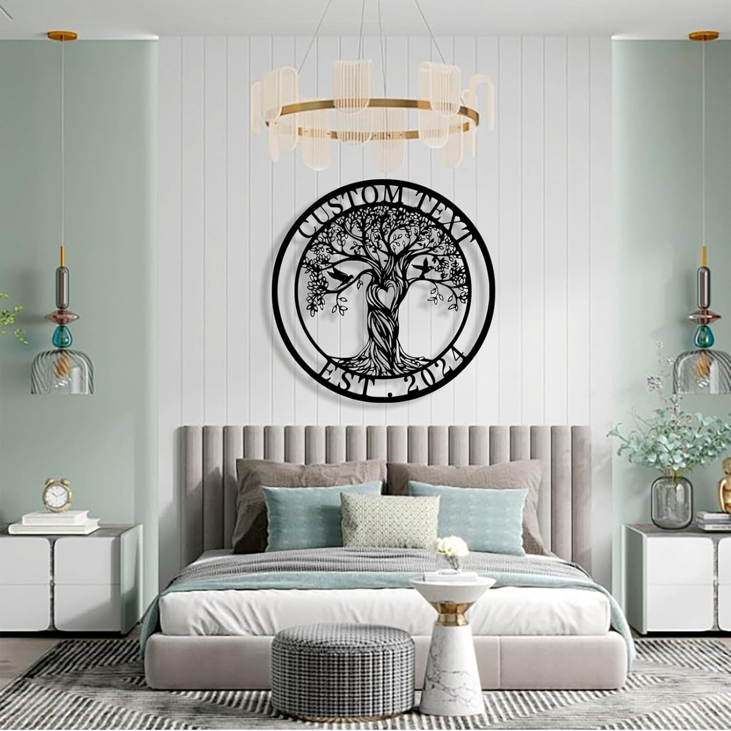 Personalized Tree of Life Metal Sign Wall Art Decor, Custom Wedding Gifts for Couples, Custom Family Name Sign, Christmas Valentine's Day Housewarming Gifts