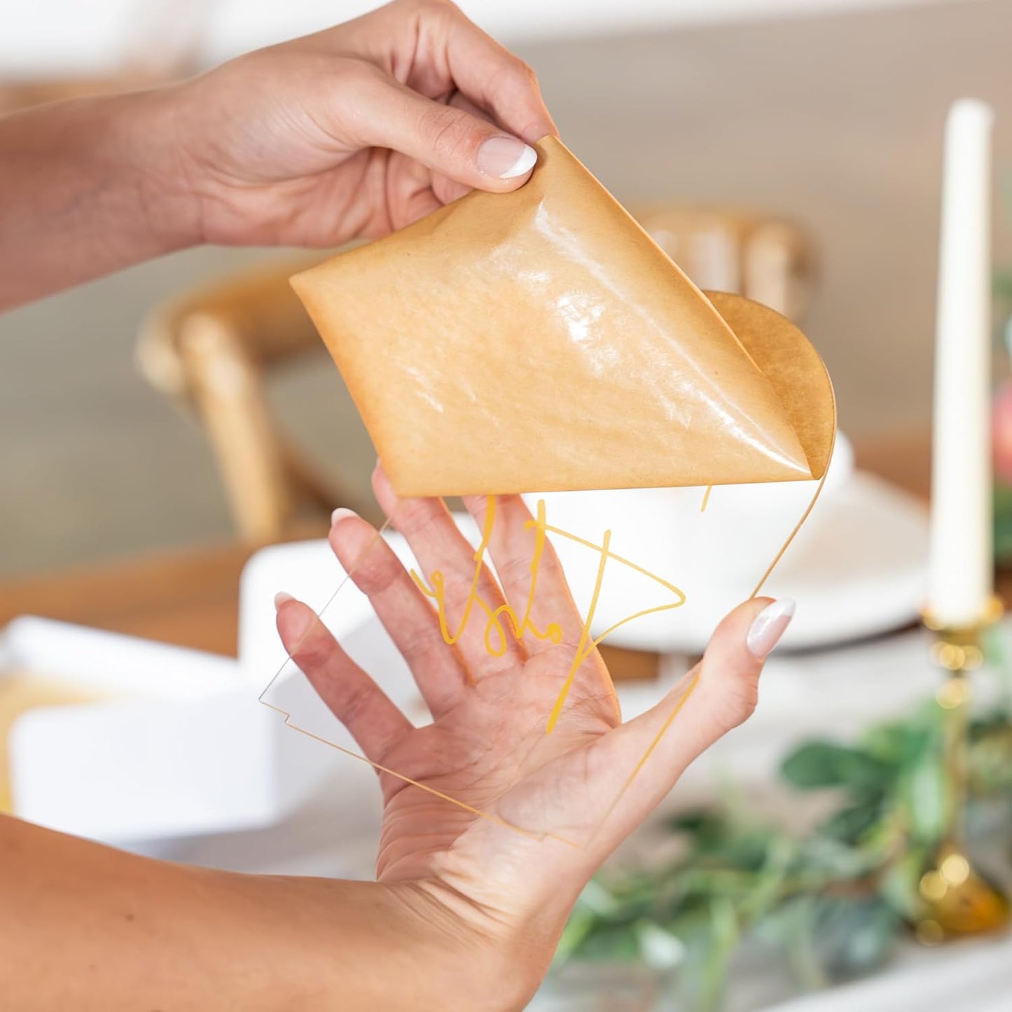 Clear Arch Acrylic Table Numbers for Wedding Reception - 5" x 7" Gold Font Centerpiece Set with Holder Stands & Head Table Sign - Anniversary, Event, Party, Wedding set 1-10
