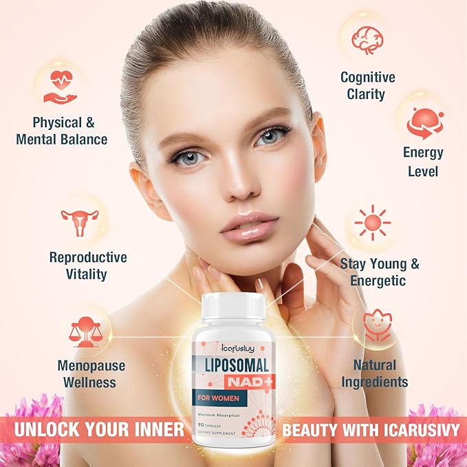 2000MG NAD+ Supplement for Women, with Ashwagandha, Maca, Black Cohosh & Ginkgo Biloba, NMN Alternative, Max Absorption - Liposomal NAD+, Menopause, Focus, Energy, Aging Combat, 270 Capsules