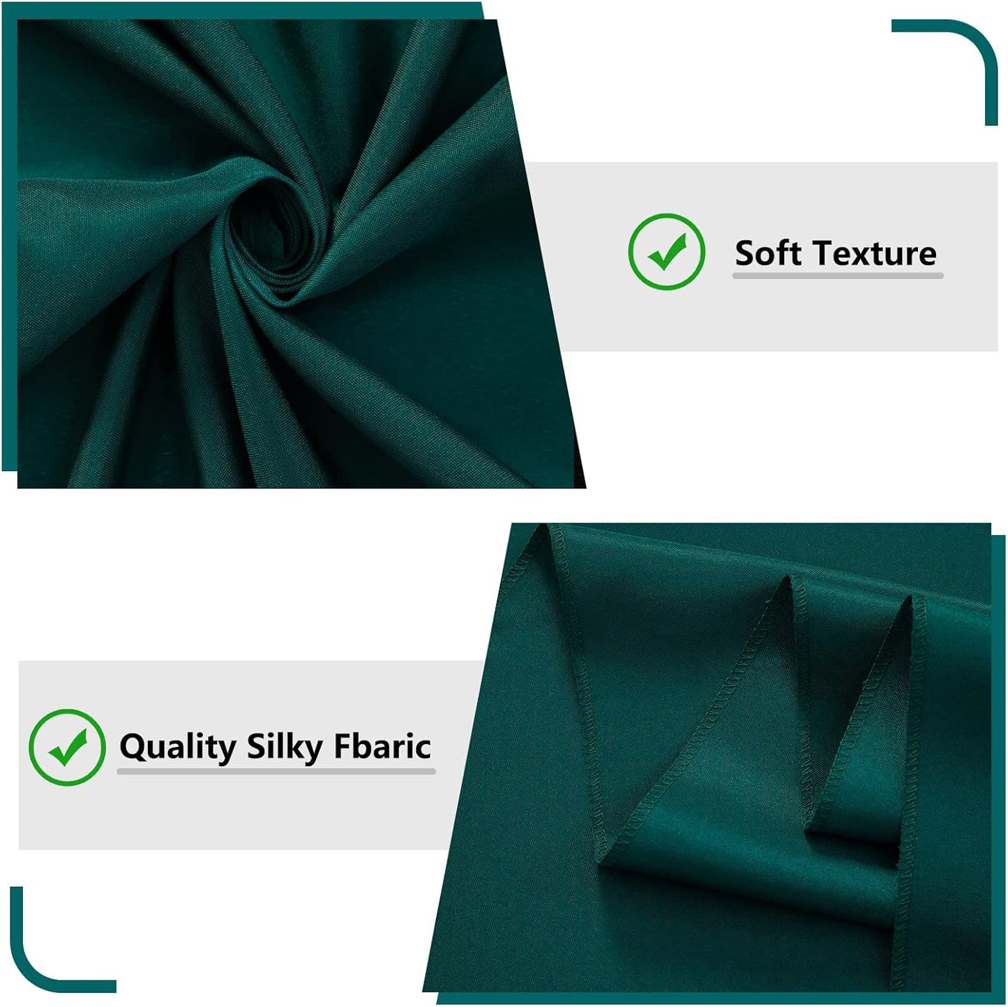MYSKY HOME 10ft x 8ft Green Backdrop Curtains for Parties, Weddings, Stage, Baby Showers, Birthdays - 5ft x 8ft, 2 Panels