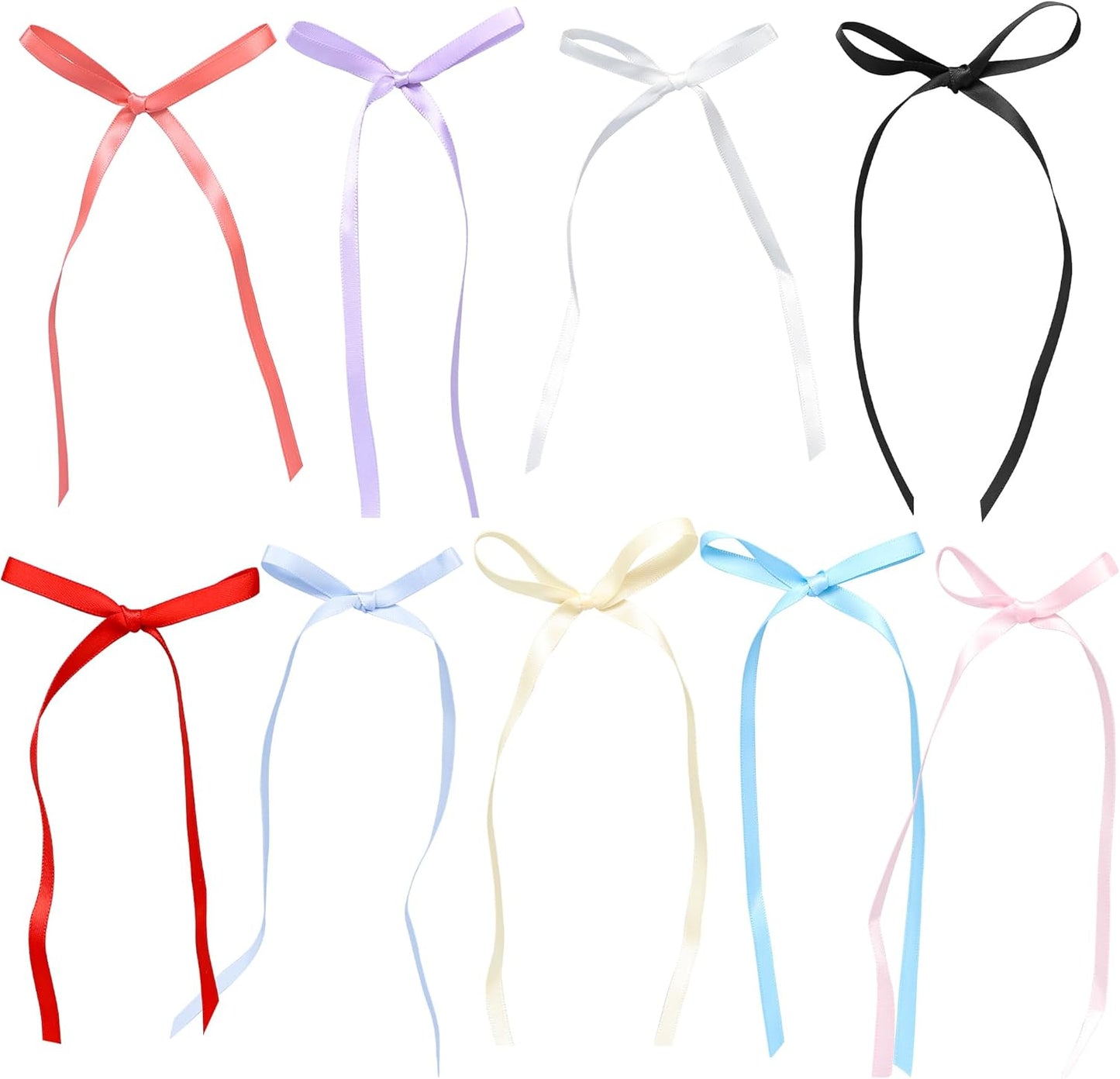 Ephlyn 30Pcs Bow Cupcake Toppers Valentine's Bowknot Ribbons Coquette Bow High Footed Cup Balloon Wall Party Decorations Cake Dessert Picks Baby Girl Birthday Wedding Party Supplies Multi