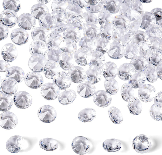 Acrylic Diamonds, 1000PCS 10mm Clear Crystals Gems Table Scatter Gemstones for Decoration Wedding Party Birthday Bridal Shower Vase Fillers