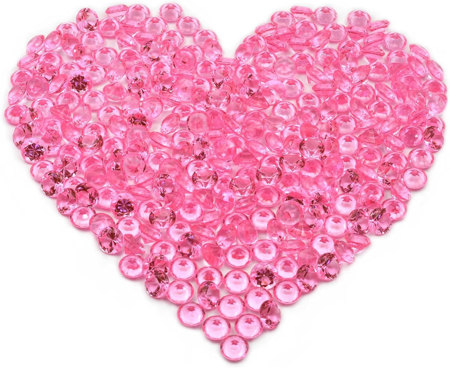 Fake Diamond Christmas Decoration, 280 pcs Pink 20 mm Acrylic Diamond for Table Scatters Vase Fillers