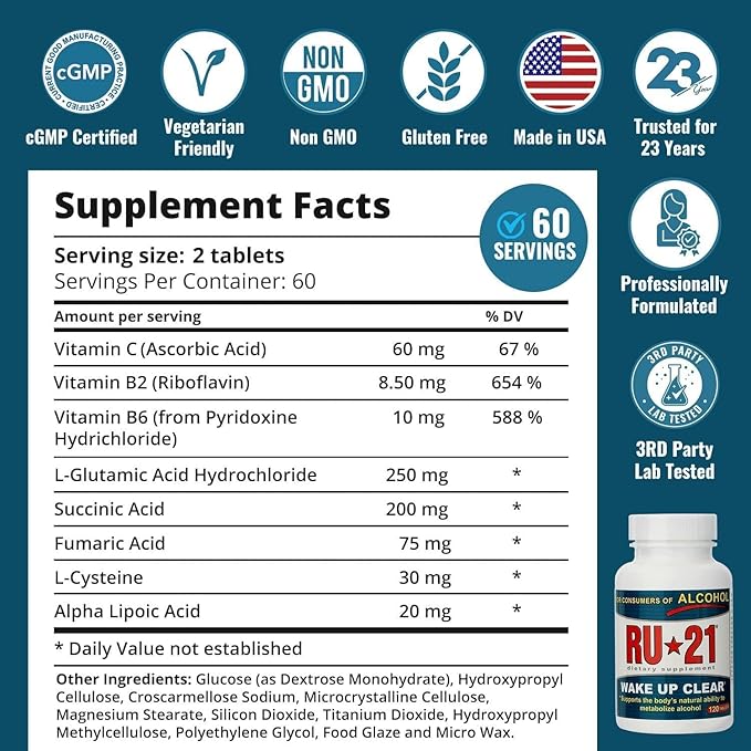 The Supplement for When You Want to Drink & Go to Work The Next Morning | Feel Better After Celebrating & Support Your Liver | Trusted for 23+ Years | Made in USA (120 Pills, 60 Servings)