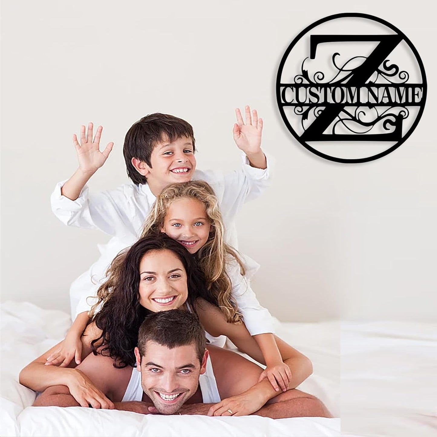 Custom Metal Name Sign, Personalized Family Last Name Signs for Home, Split Letter Monogram Wall Art Decor, Customized Metal Signs for Outdoor, Personalized Wedding Housewarming Gift