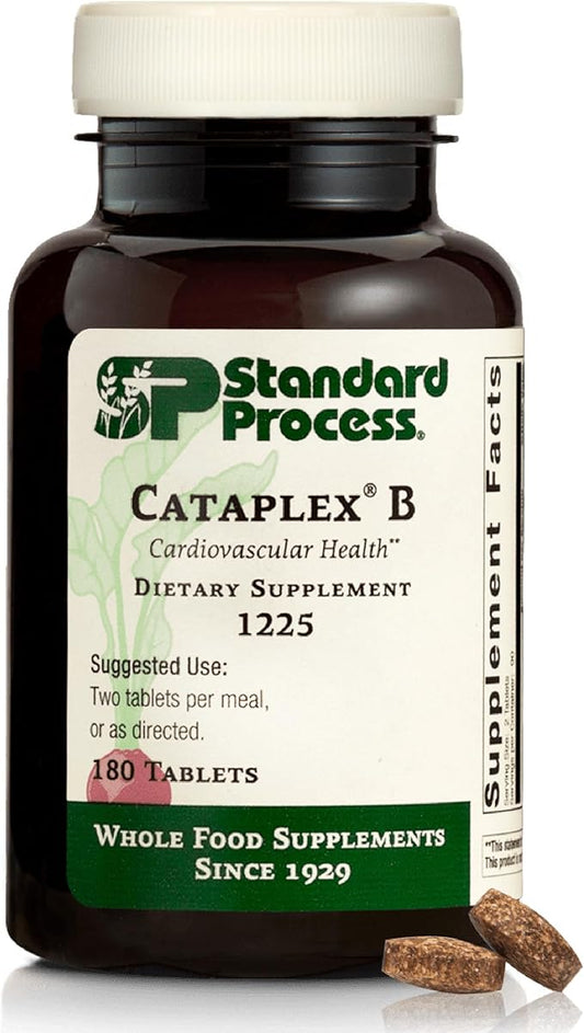 Standard Process Inc. Cataplex B - Whole Food Formula with Niacin, Vitamin B6, Thiamine, and Inositol for Heart Health, Metabolism, and Cholesterol Maintenance - 180 Tablets