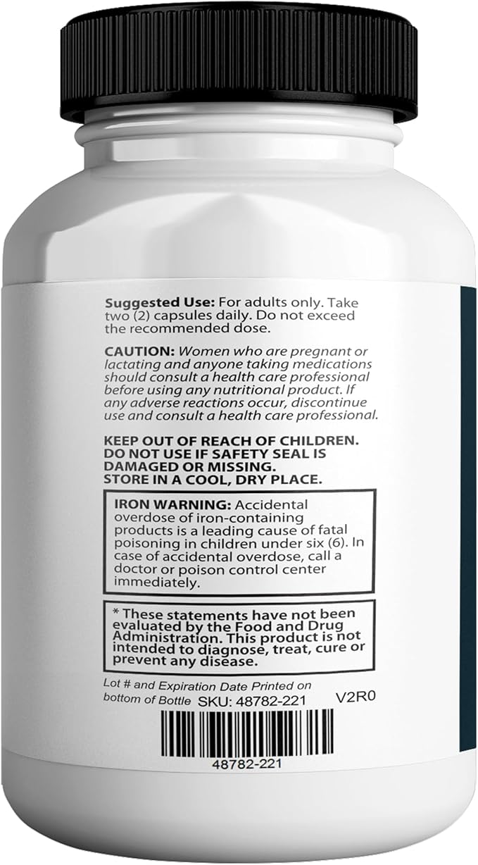 Illuderma Max Hair, Skin and Nail Supplement, 60 Capsules, with Biotin 5000mcg, Vitamins and Herbal Blend (5)