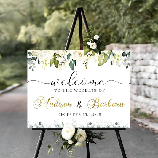 Wedding Welcome Sign, Custom Wedding Welcome Sign, Engagement Party Welcome Sign, Rustic Wedding Decorations For Ceremony, Sign In Board For Wedding