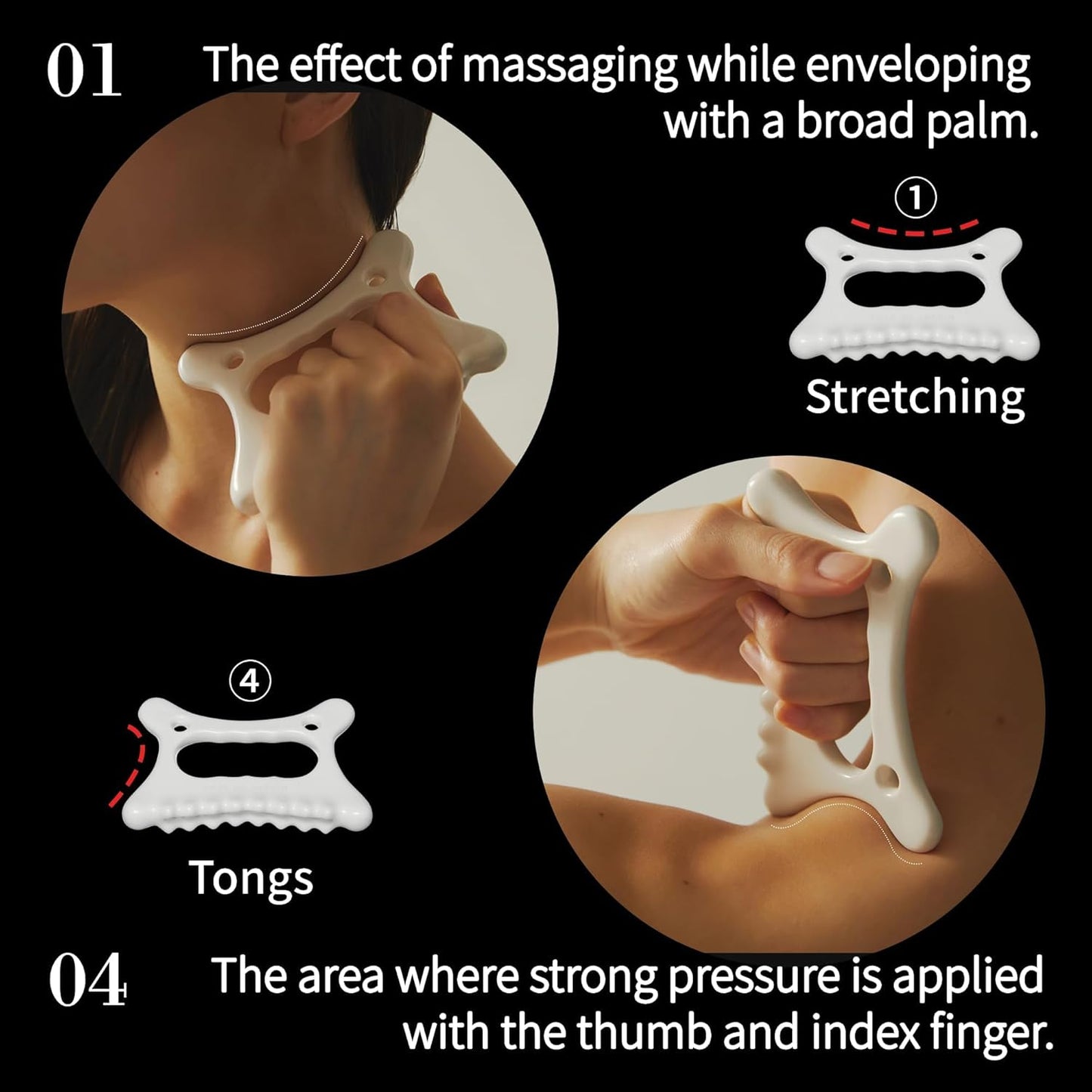 Ceramic Gua Sha, Face&Body Guasha, Korean Gausha, Face Lift, Muscle Relief Massage Board, Skin Care Gift for Men Women